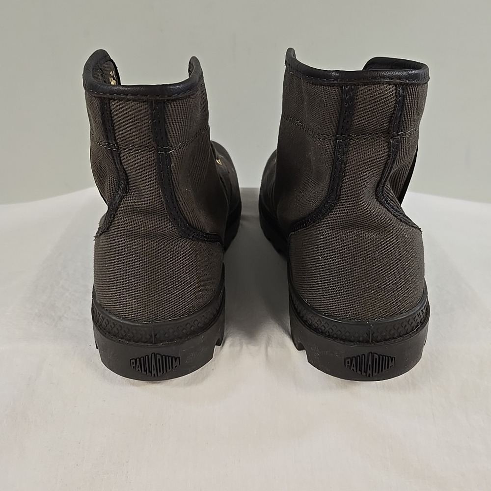 Palladium Pallabrouse Men's Olive Boots Size 8.5 New Canvas Military Boots - Picture 7 of 13